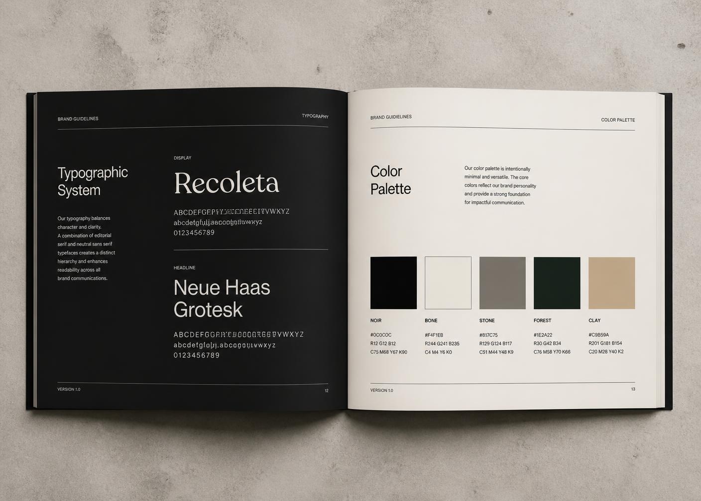 Proyecto de branding Sistema editorial — Brand Guidelines / Sistema tipográfico